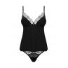 Жіноча білизна Комплект Obsessive BELLA ROU top & panties Чорний колір