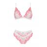 Жіноча білизна Комплект Obsessive BLOOMYS SET & panties Рожевий