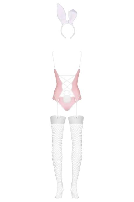 Жіноча білизна Комплект Obsessive BUNNY SUIT corset Рожевий
