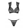 Жіноча білизна Комплект Obsessive ELISETTA SET bra & panties Чорний