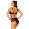 Жіноча білизна Комплект Obsessive ELIZENES SET bra & shorties Чорний колір