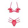 Жіноча білизна Комплект Obsessive GIFTELLA SET bra & thong Червоний
