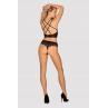 Жіноча білизна Комплект Obsessive GIULLY SET top & thong Чорний