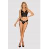 Жіноча білизна Комплект Obsessive GIULLY SET top & thong Чорний