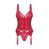 Жіноча білизна Корсет Obsessive CUPIDE DESIR CORSET & thong Червоний