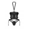 Жіноча білизна Корсет Obsessive ALLIANE CORSET cupless & thong Чорний колір