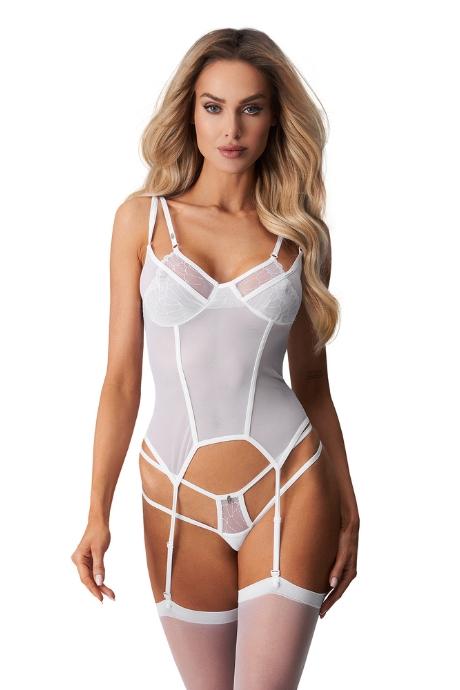 Жіноча білизна Корсет Obsessive ARROWEL CORSET Білий