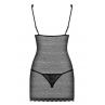 Жіноча білизна Комплект Obsessive 811-CHE-1 CHEMISE Чорно-бежевий