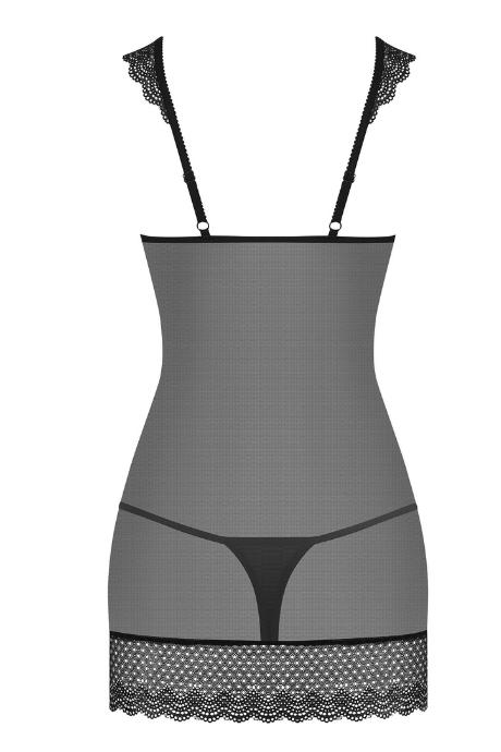 Жіноча білизна Комплект Obsessive 857-CHE-1 CHEMISE Чорний