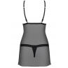 Жіноча білизна Комплект Obsessive 865-CHE-1 CHEMISE Чорний колір