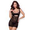 Жіноча білизна Комплект Obsessive 867-CHE-1 CHEMISE Чорний