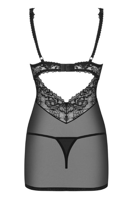 Жіноча білизна Комплект Obsessive 867-CHE-1 CHEMISE Чорний
