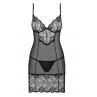 Жіноча білизна Комплект Obsessive ALLURIA CHEMISE Чорний