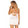 Жіноча білизна Комплект Obsessive AMOR BLANCO CHEMISE & thong Білий