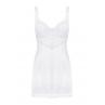 Жіноча білизна Комплект Obsessive AMOR BLANCO CHEMISE & thong Білий