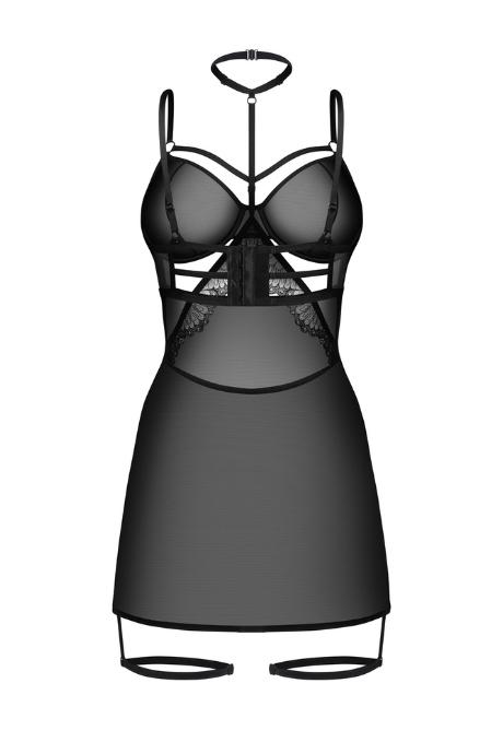 Жіноча білизна Комплект Obsessive ARROWEL CHEMISE Чорний