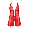 Жіноча білизна Комплект Obsessive ELIANES BABYDOLL & thong Червоний колір
