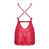 Жіноча білизна Комплект Obsessive LACELOVE BABYDOLL & thong Червоний колір