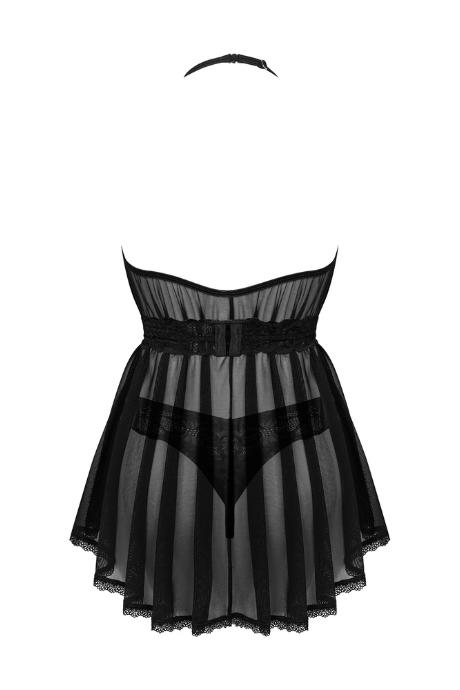 Жіноча білизна Комплект Obsessive SERAFIA BABYDOLL & thong Чорний