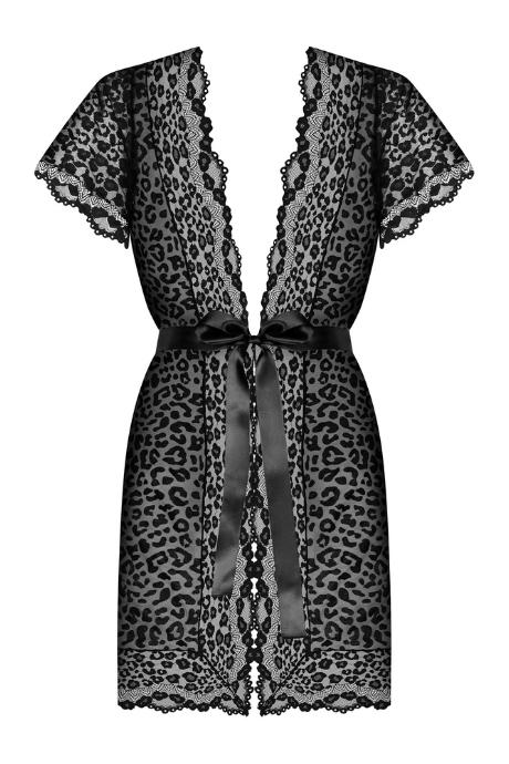 Жіноча білизна Пеньюар Obsessive GIULLY PEIGNOIR Чорний