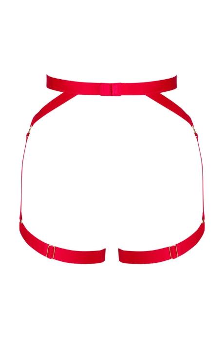 Жіноча білизна Аксесуар Obsessive ELIANES harness портупея на пояс Червоний