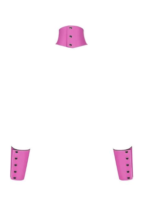 Жіноча білизна Наручники Obsessive LOLLYPOPY CUFFS & CHOKER Рожевий колір