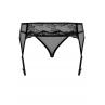 Жіноча білизна Пояс Obsessive CHARMS garter belt & thong Чорний колір