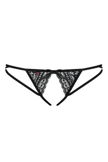 Распродажа Стринги Obsessive Picantina otwarte Черный  L/XL