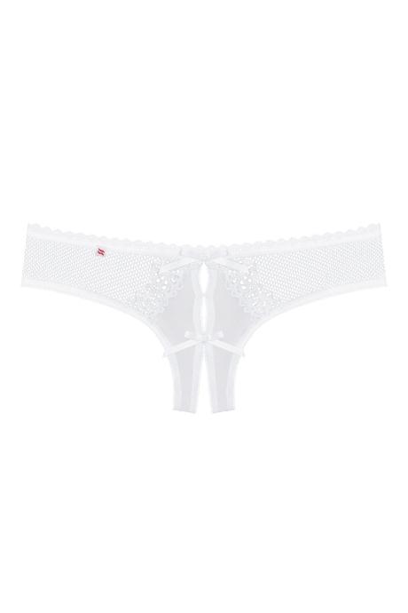 Жіноча білизна Стрінги Obsessive ALABASTRA crotchless thong Білий