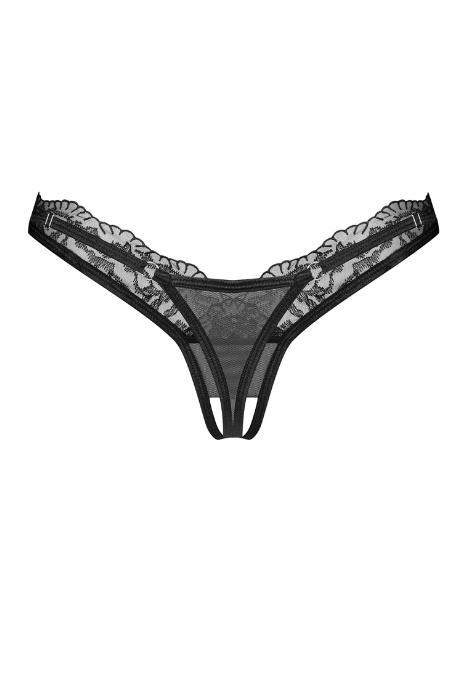 Жіноча білизна Стрінги Obsessive ARROWEL crotchless thong Чорний