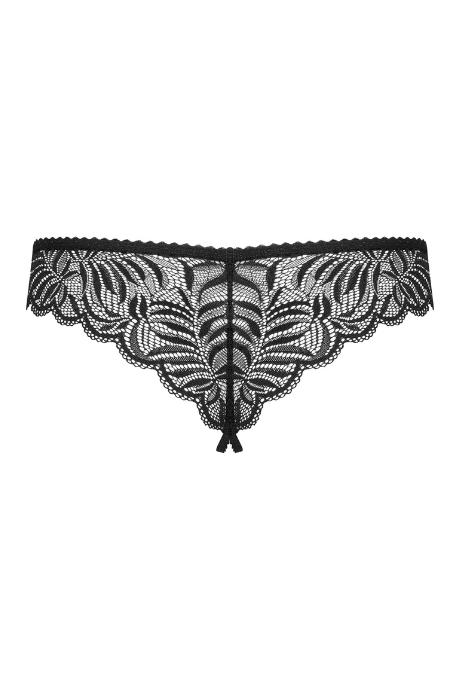 Жіноча білизна Стрінги Obsessive CONTICA crotchless thong Чорний