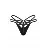 Жіноча білизна Стрінги Obsessive KEIRA LISE THONG with double straps Чорний колір