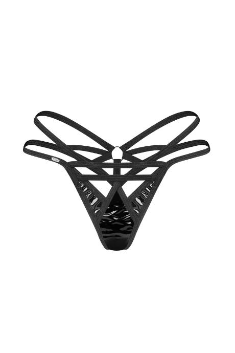 Жіноча білизна Стрінги Obsessive KEIRA LISE THONG with double straps Чорний