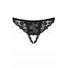 Жіноча білизна Стрінги Obsessive LETICA crotchless thong Чорний