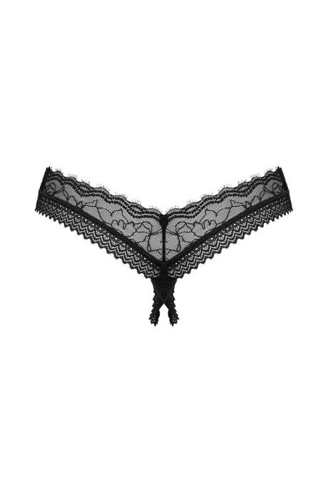 Жіноча білизна Стрінги Obsessive MEDILLA crotchless thong Чорний