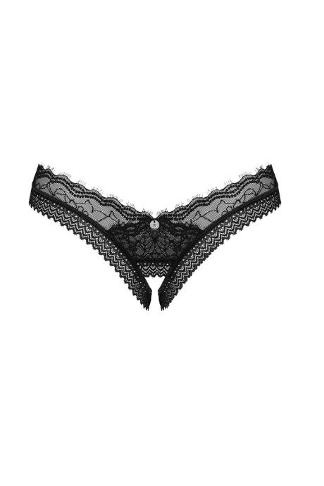 Жіноча білизна Стрінги Obsessive MEDILLA crotchless thong Чорний