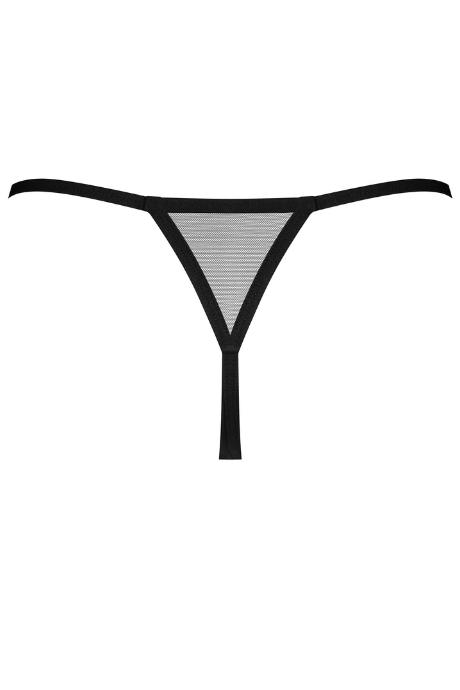 Жіноча білизна Стрінги Obsessive NOVENES crotchless thong Чорний