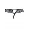 Жіноча білизна Стрінги Obsessive SHIBU crotchless thong Чорний колір