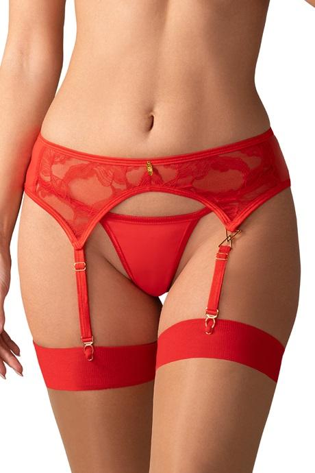 Жіноча білизна Пояс Obsessive ALIOSA garter belt Червоний