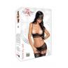 Комплект Beauty Night SERENITY CUPLESS SET mask, garter belt Чорний