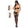 Комплект Beauty Night SERENITY CUPLESS SET mask, garter belt Чорний