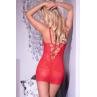 Комплект Chilirose 3020 CHEMISE & thong Червоний колір