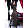 Пеньюар Chilirose 4136 PEIGNOIR Long Shirt & thong Чорний колір