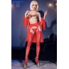 Пояс з панчохами Chilirose 4312 Garter stockings Червоний