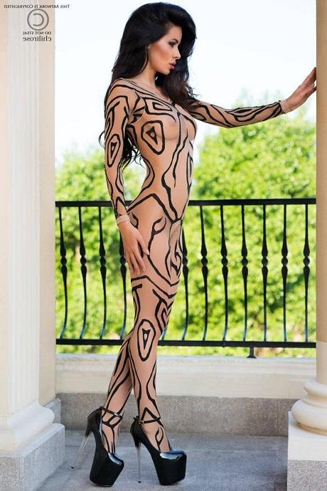 Боді Chilirose BODYSTOCKING 4092 Чорний колір