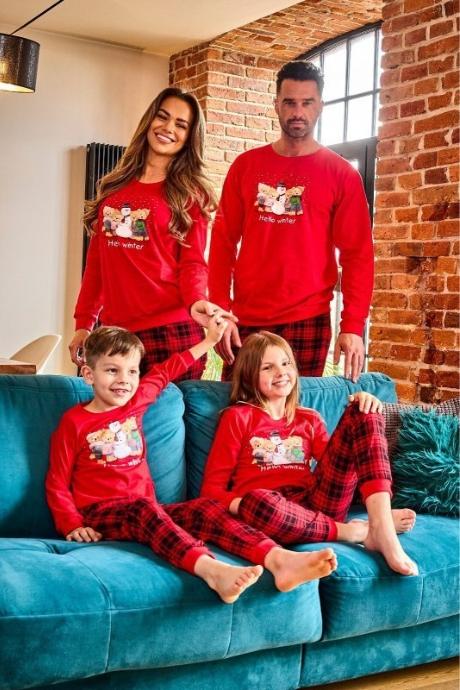 Cornette 115-289 B25 Піжама чоловіча з футболкою з довгим рукавом та штанами 289 Winter червоний колір