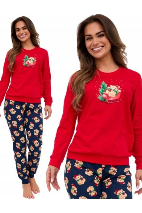 Cornette 671-422 B25 Піжама жіноча 422 Teddy червоно-синій