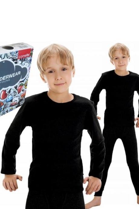 Cornette 214 Kids Футболка для хлопчиків чорний колір