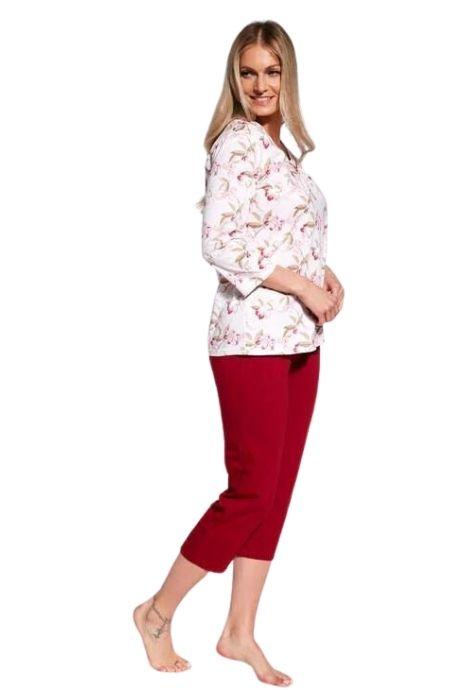 Cornette 481-23 3-5XL Піжама жіноча з футболкою з рукавом 3/4 та брюками7/8 принт колір