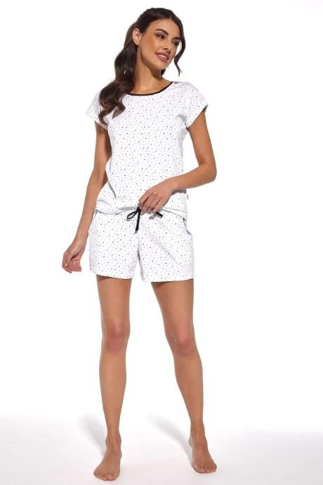 Cornette 814-273 A24 Піжама жіноча з футболкою з коротким рукавом та шортами 273 Iga білий